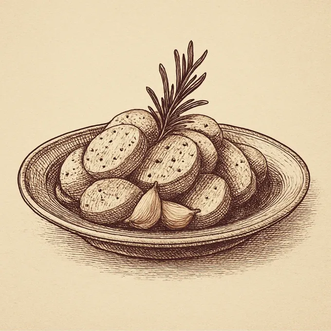 Gravyr av Grekisk citronpotatis