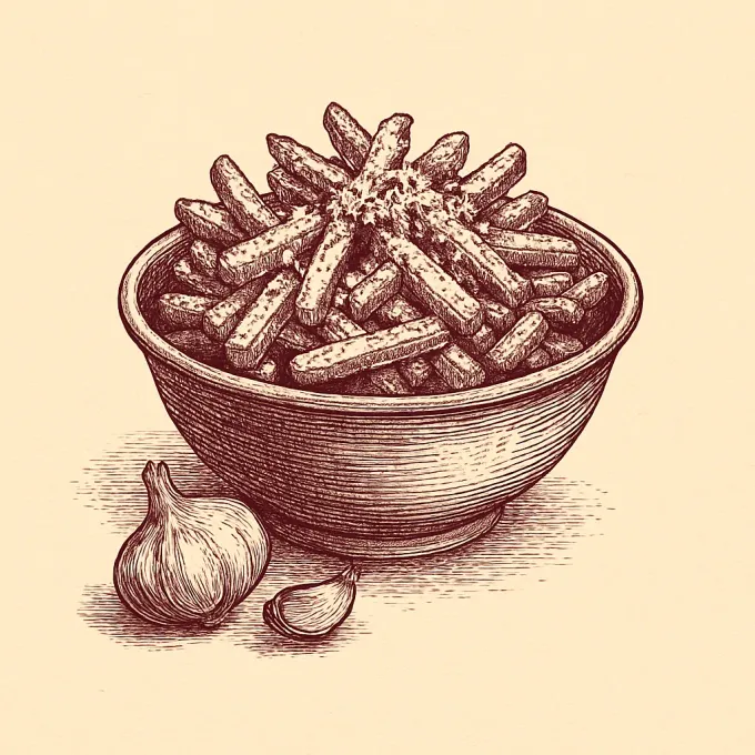 Gravyr av Vitlökspommes med parmesan